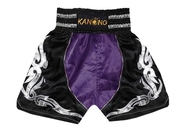 Kanong Boxing Shorts : KNBSH-202-Purple-Black